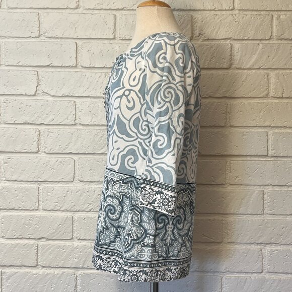 Soft Surroundings cotton tunic with ¾ sleeves women’s size M - Picture 5 of 6